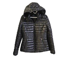 Kenneth Cole Women Puffer Jacket Black Warm Size Medium